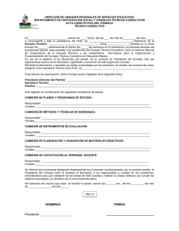 ACTA CONSTITUTIVA DE LA COMISION DE SEGURIDAD E HIGIENE