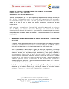 Informe PlanAnticorrupcion 31 Agosto 2015