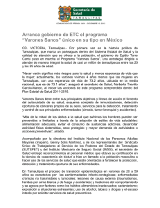 Arranca gobierno de ETC el programa