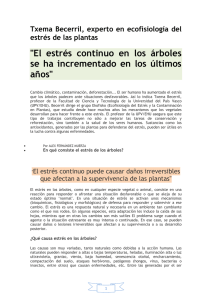 &#34;El  estrés  continuo  en  los ... se  ha  incrementado  en  los ... años&#34;