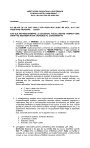 INSTITUCIÓN EDUCATIVA LA ESPERANZA LENGUA CASTELLANA GRADO 11 EVALUACION TERCER PERIODO NOMBRE: