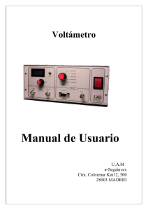 Manual de Usuario Voltámetro  U.A.M