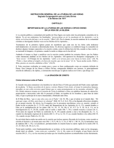 INSTRUCCIÓN GENERAL DE LA LITURGIA DE LAS HORAS