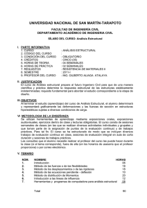 Análisis Estructural - Universidad Nacional de San Martín