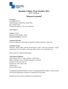Reunión Clínica 15 de Octubre 2011 “Disgenesia gonadal”