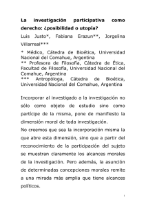 La investigación participativa como