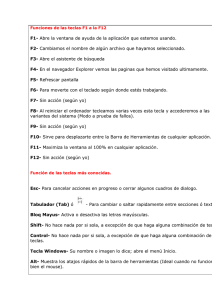 Funciones de las teclas F1 a la F12