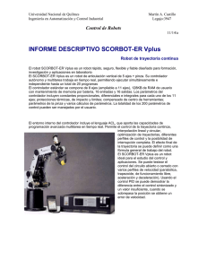 Informe Descriptivo Scorbot ER-V Plus - IACI