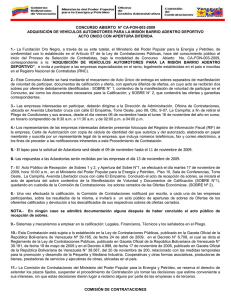 CONCURSO ABIERTO  N° CA-FON-003-2009