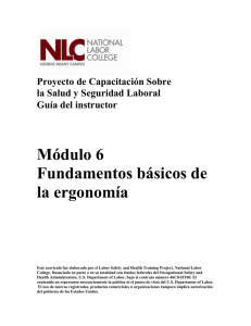 Ergonomía - National Council for Occupational Safety and Health