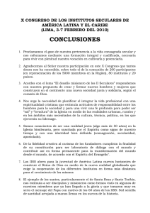 O texto integral das Conclusões do Congresso (em espanhol)