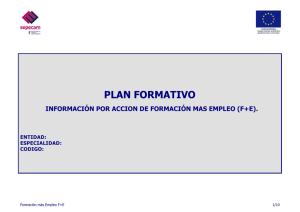 plan formativo - Empleo y Formación