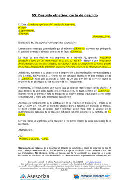 Carta De Despido Reforma Procesal Laboral - Recipes Web u