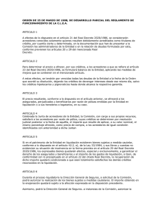 ORDEN DE 25 DE MARZO DE 1988, DE DESARROLLO PARCIAL... FUNCIONAMIENTO DE LA C.L.E.A.  ARTICULO 1