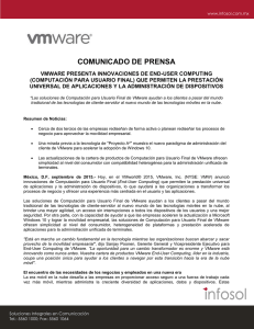 COMUNICADO DE PRENSA VMware presenta innovaciones de
