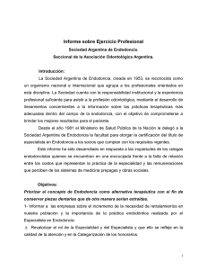 Informe SAE 2010 - Sociedad Argentina de Endodoncia