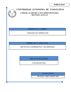 Prácticas de las Criminalísticas y sus Disciplinas.