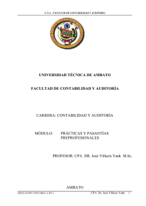 UNIVERSIDAD TÉCNICA DE AMBATO FACULTAD DE CONTABILIDAD Y AUDITORÍA