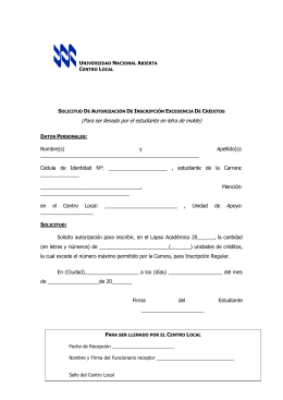 MODELO DE CARTA DE EXCEDENCIA ESPECIAL PARA PASE A