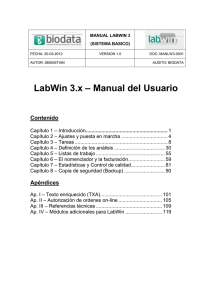 MANUAL LABWIN 3 (SISTEMA BASICO) FECHA: 20-03