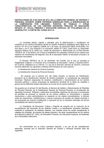 INSTRUCCIONES CONJUNTAS, DE 1 DE DICIEMBRE DE 2012