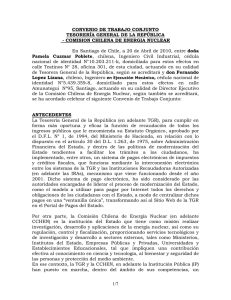 convenio de trabajo conjunto - Comisión Chilena de Energía Nuclear