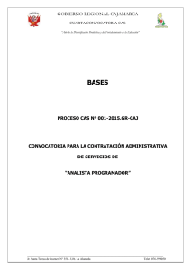 Bases - Analista Programador - Gobierno Regional Cajamarca