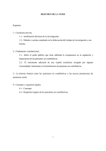 Las pensiones no contributivas en el sistema