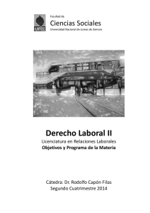 Derecho Laboral II - Facultad de Ciencias Sociales