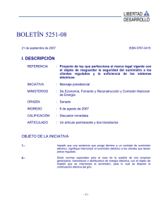 BOLETÍN 5251-08  I. DESCRIPCIÓN