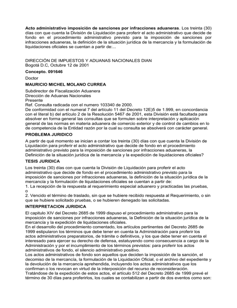 Acto Administrativo Imposición De Sanciones Por Infracciones