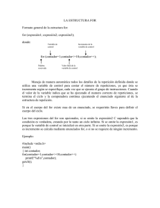 LA ESTRUCTURA FOR