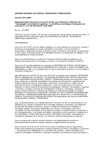 Decreto 257-2009 - Observatorio de Educ. Superior