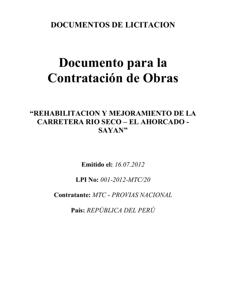 Documentos De Licitación