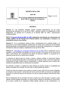 DECRETO 855 de 1994