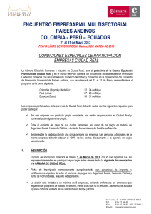 ENCUENTRO EMPRESARIAL MULTISECTORIAL PAISES ANDINOS COLOMBIA - PERÚ – ECUADOR