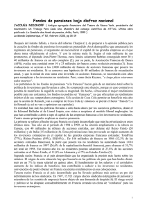 Fondos de pensiones bajo disfraz nacional