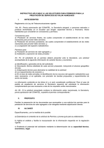 instrucctivo aplicable al articulo # 14 del reglamento para otorgar