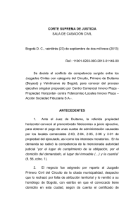 CORTE SUPREMA DE JUSTICIA  SALA DE CASACIÓN CIVIL Ref.: 11001-0203-000-2013-01146-00