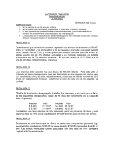 MATEMÁTICA FINANCIERA EXAMEN PARCIAL CICLO 2005-2