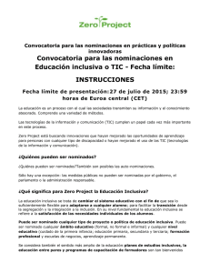 Convocatoria para las nominaciones en Educación