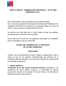 cuenta publica 2014 - Gobernación Provincial de Ultima Esperanza