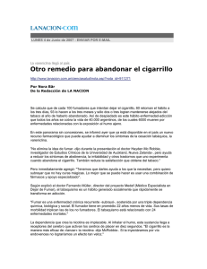 La Nación, Otro remedio para abandonar el cigarrillo.