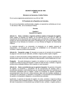 DECRETO N&Uacute;MERO 650 DE 1996 - Camara de Comercio de Girardot