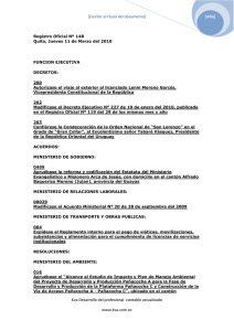 [Escribir el título del documento] Registro Oficial Nº 148 Quito