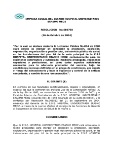 RESOLUCION No.001758 - Hospital Universitario Erasmo Meoz