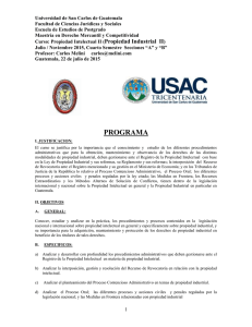 Universidad de San Carlos de Guatemala Escuela de Estudios de Postgrado