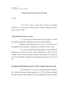 Procuración General de la Provincia de Río Negro  Sr. Juez: I