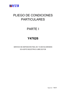PLIEGO DE CONDICIONES PARTICULARES  PARTE I