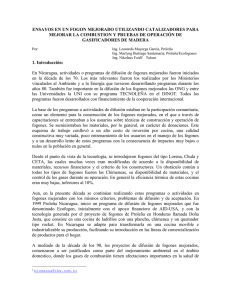 COMERCIALIZACION DE FOGONES MEJORADOS EN NICARAGUA